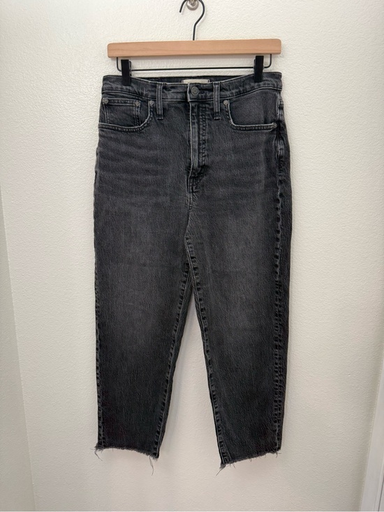 Madewell Denim - Madewell Black Raw Hem Balloon Jeans Size 28